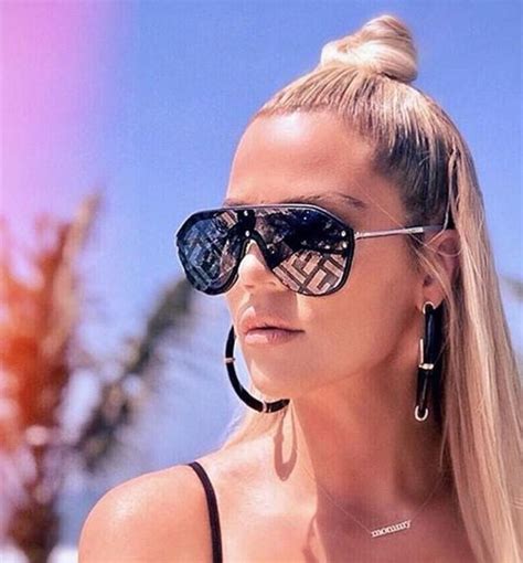 fendi logo sunglasses khloe kardashian|Khloe Kardashian Wearing Fendi FM0039GS Sunglasses.